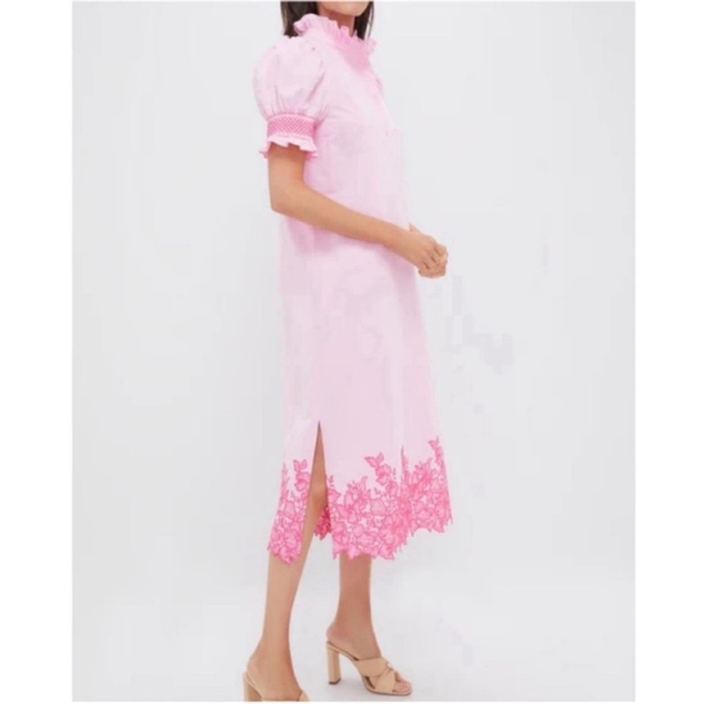 HYACINTH HOUSE Pink Embroidery Eliza Midi Dress - Picture 3 of 10
